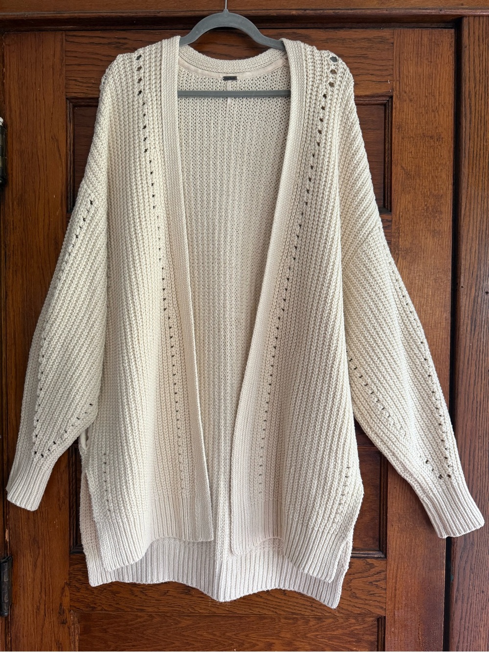 FREE PEOPLE Nightingale Cardi Chunky Knit Oversized Sweater Coastal US XS
